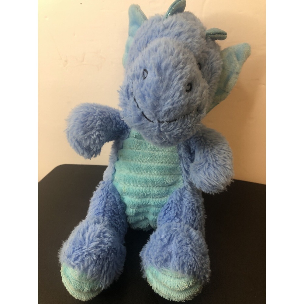 Ideal Toys Direct Blue Dragon Dinosaur Plush 12" Stuffed Animal‎ Preowned